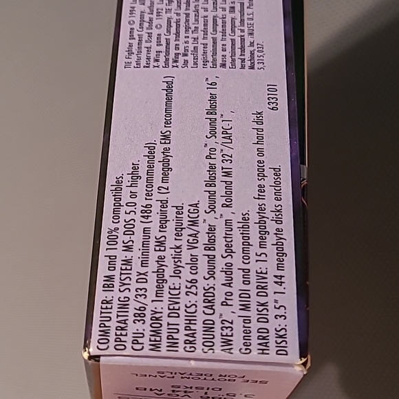 1994 Star Wars The Tie Fighter Computer Game 3.5" 1.44 MB Disks - Picture 13 of 15